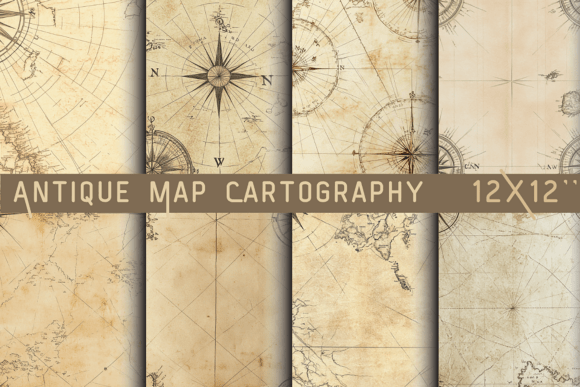 Antique Map Cartography Paper: Vintage Textures for Modern Creators