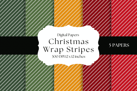 Christmas Wrap Stripes: A Festive Digital Paper Collection