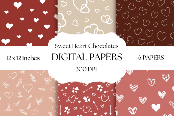 Deepen Your Palette with Sweet Heart Chocolates Digital Papers