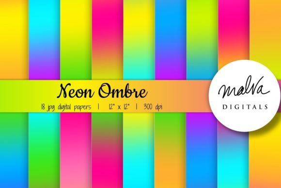 Electric Gradient: A Modern Take on Neon Colors Ombre Background