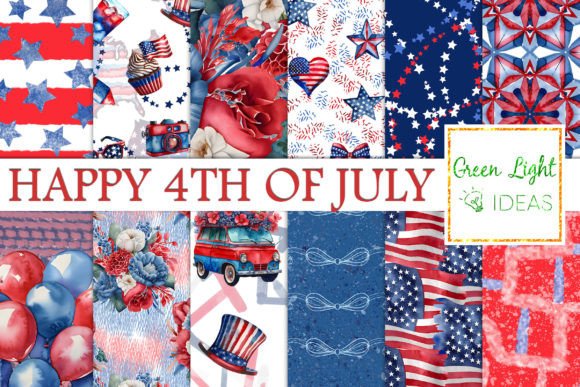Elevate Your Patriotic Projects with Watercolor Digital Papers