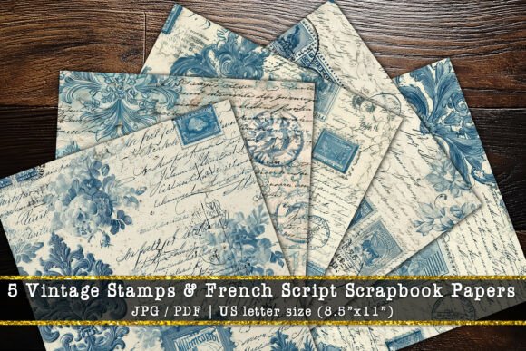 Elevate Your Projects with Vintage French Script Scrapbook Papers