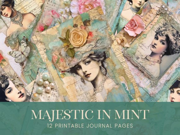 Majestic Mint Antique French Women Pages: A Creative Suite