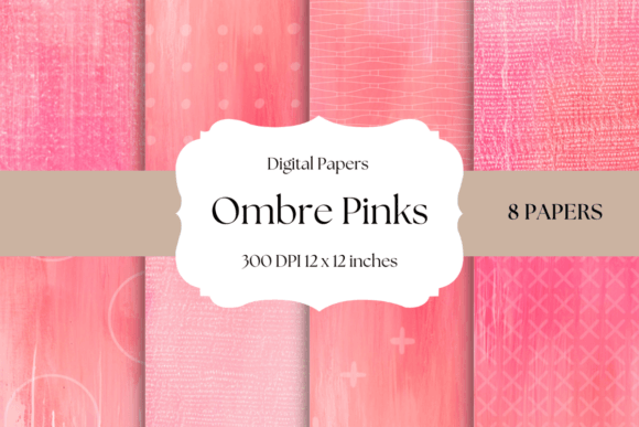 Ombré Pink Digital Papers: Elevate Your Creative Projects