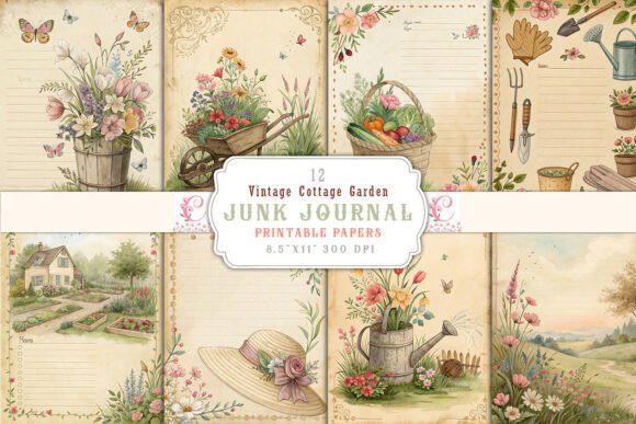 Rediscovering Charm: A Guide to the Vintage Cottage Garden Junk Journal Page