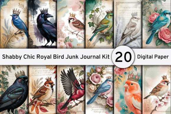 Shabby Chic Royal Bird Junk Journal Kit: A Designer's Dream