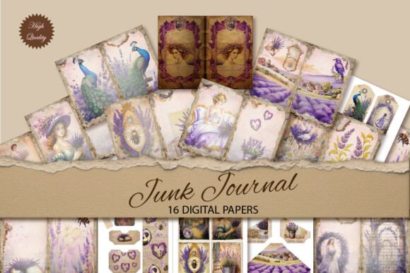 The Timeless Allure of Lavender Junk Journal Paper Background