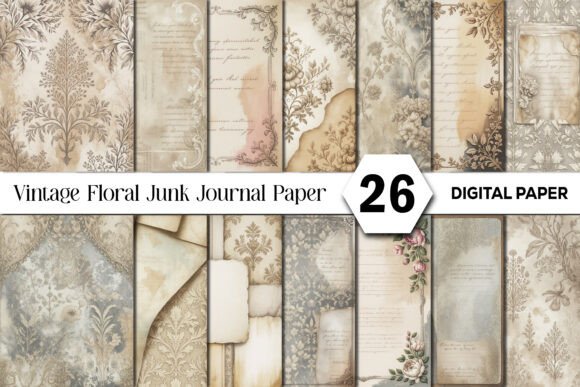Timeless Charm: Using Vintage Floral Junk Journal Backgrounds