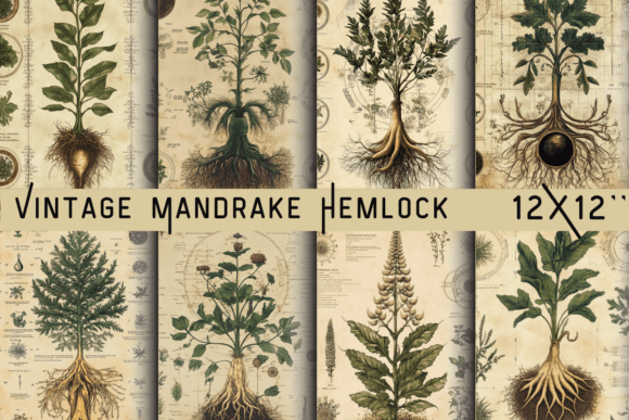 Unlocking the Dark Botanical Aesthetic with Vintage Mandrake Hemlock Paper
